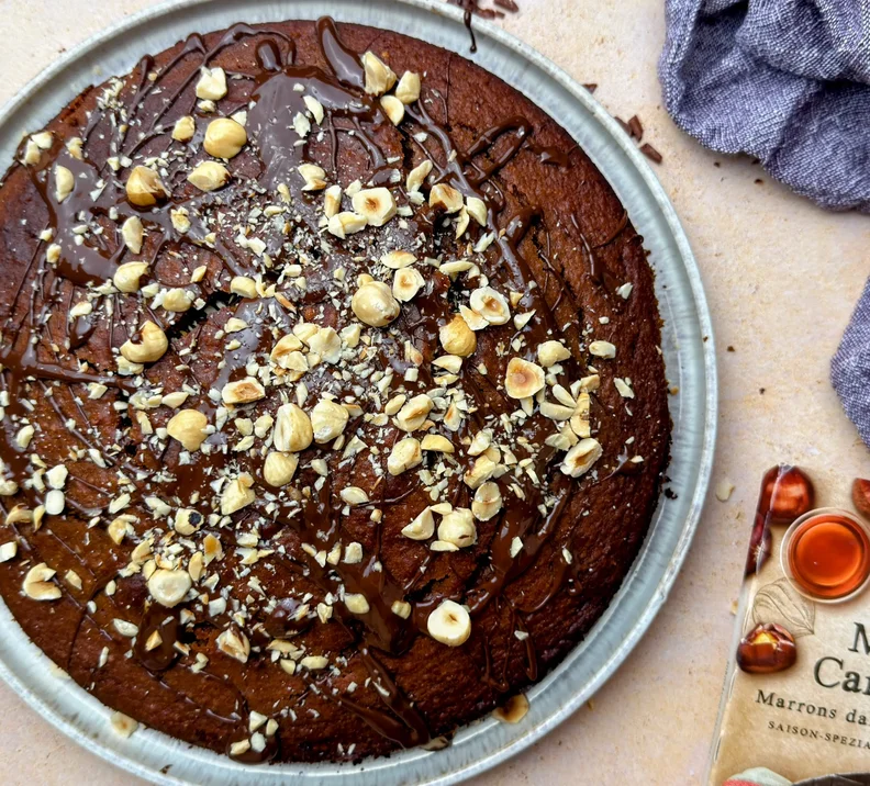 Schokoladen-Marroni Kuchen